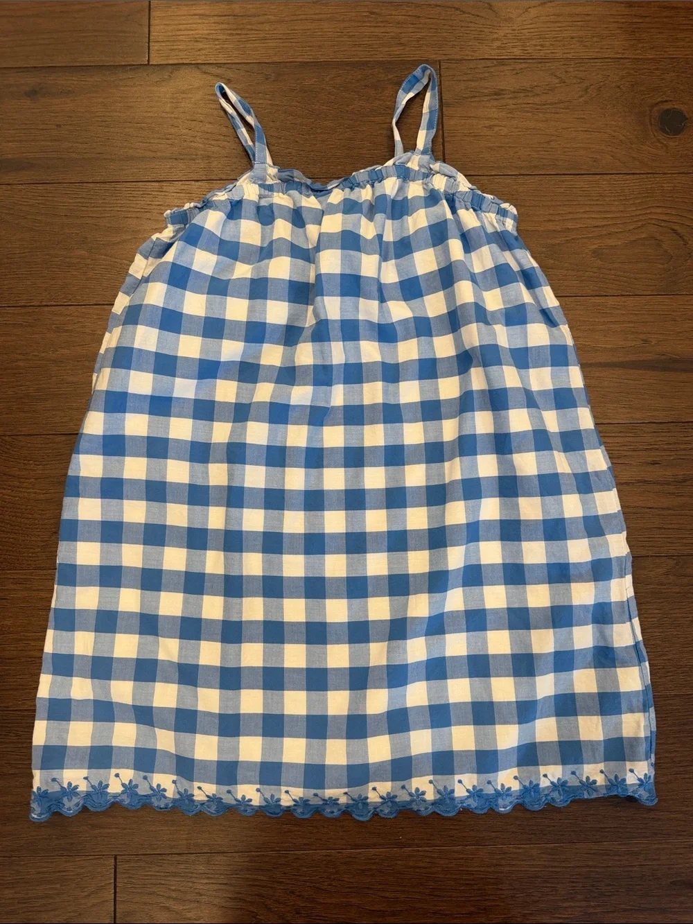 GAP Blue and White Gingham Dress for Girls Size L 10/12 - C11-670